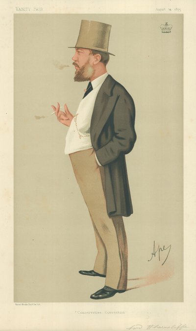 Lord Wharncliffe, konservative Konversion, 14. August 1875, Vanity Fair Karikatur von Carlo Pellegrini